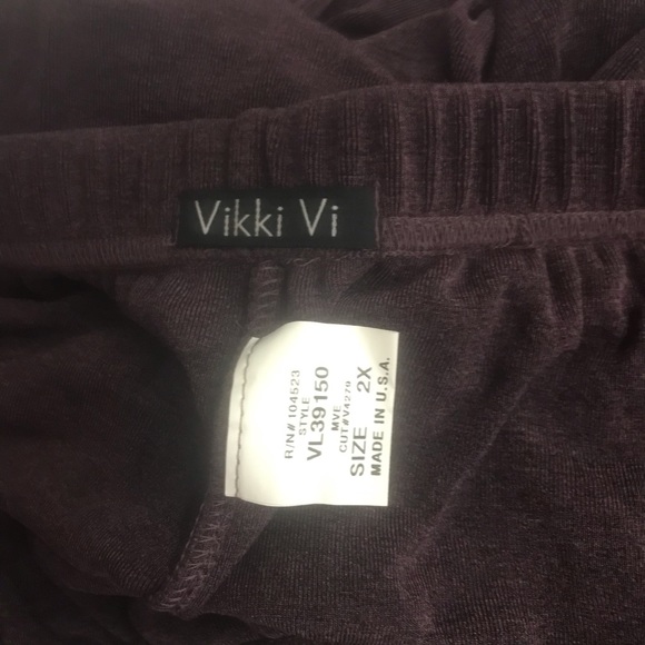 New Vikki Vi Purple Pants 2X Nordstrom made in USA - Picture 3 of 16
